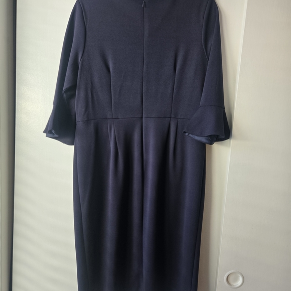 Shelby & Palmer Navy 3/4 Sleeve Dress-Size 14 - Picture 4 of 11
